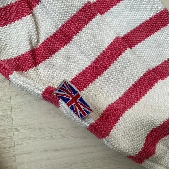 Vintage - Red White Striped Nautical Zip Up Popover Sweater - Picture 8 of 10